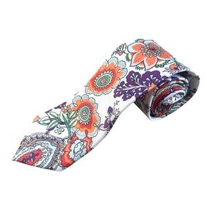 Hi-Tie Floral Paisley Psychedelic Vivid Neck Tie‎